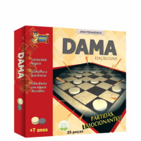JOGO DAMA LUXO MADEIRA 3112
